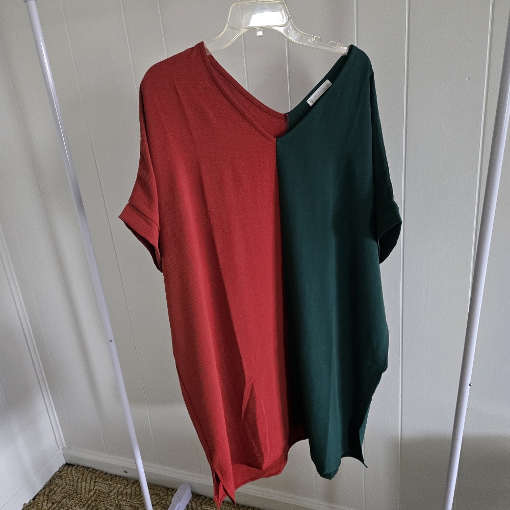 Half & Half Shift Dress